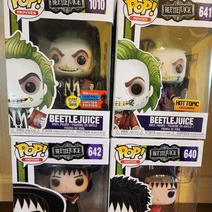 Funko Pop! Movies Beetlejuice and Lydia LOT MINT VAULTED EXCLUSIVES!